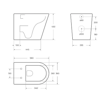 Унитаз приставной BelBagno Flay-R BB1003CBR/BB870SC безободковый  - фото 4