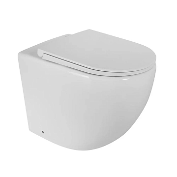 Унитаз приставной BelBagno Sfera-R BB2141CBR/BB902SC безободковый 