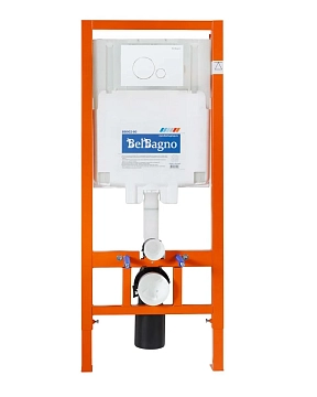 Комплект BelBagno Due BB3103CHR/SC/BB002-80/BB014-SR-BIANCO кнопка смыва белая  - фото 2