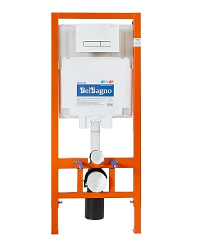 Комплект BelBagno Due BB3103CHR/SC/BB002-80/BB018-GV-BIANCO кнопка смыва белая  - фото 2