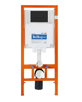 Комплект BelBagno Sela BB3201CHR-MB/BB3201SC-MB/BB002-80/BB007-PR-NERO.M кнопка смыва черная матовая  - фото 2