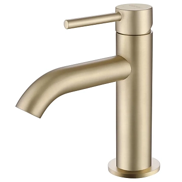 Смеситель Abber Wasser Kreis AF8110G для раковины, золото матовое 