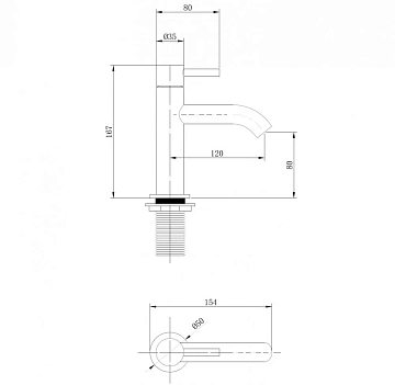 Смеситель Abber Wasser Kreis AF8110RG для раковины, розовое золото  - фото 3
