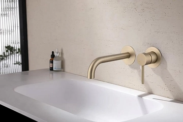 Смеситель Abber Wasser Kreis AF8112G для раковины, золото матовое  - фото 2