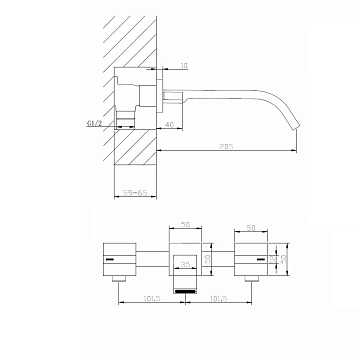 Смеситель Abber Wasserfall AF8612G для раковины, золото матовое  - фото 3