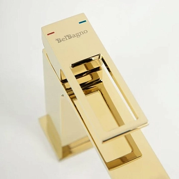 Смеситель BelBagno Luce LUC-LVM-ORO для раковины  - фото 3