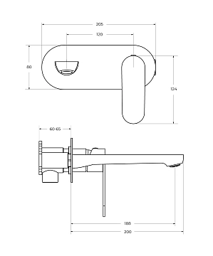 Смеситель Cezares Stylus BLI1-NOP-W0 для раковины, с внутренней частью  - фото 2