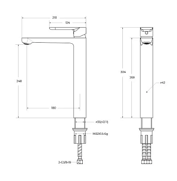 Смеситель Cezares Stylus LC-NOP-W0 для раковины  - фото 4