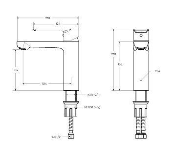 Смеситель Cezares Stylus LS-NOP для раковины  - фото 4