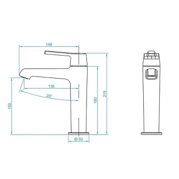 Смеситель RGW Shower Panels SP-301G  для раковины  - фото 3