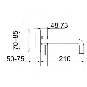 Смеситель RGW Shower Panels SP-45-10B с внутренней частью, для раковины  - фото 3