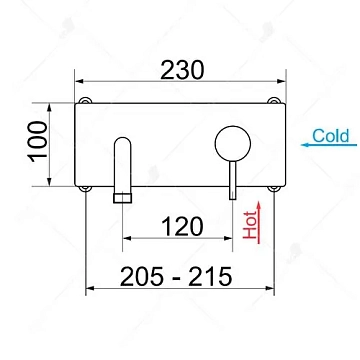 Смеситель RGW Shower Panels SP-45-10B с внутренней частью, для раковины  - фото 4