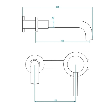 Смеситель RGW Shower Panels SP-47 с внутренней частью, для раковины  - фото 4