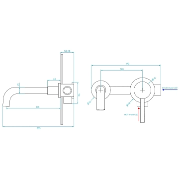 Смеситель RGW Shower Panels SP-47B с внутренней частью, для раковины  - фото 3