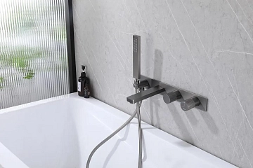 Смеситель Abber Rund AF8730NG для ванны с душем, никель  - фото 3