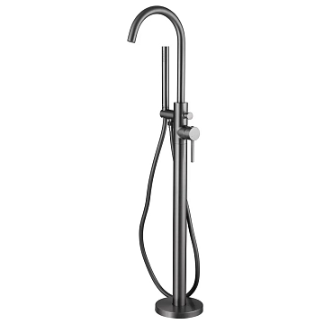 Смеситель Abber Wasser Kreis AF8115NG напольный, для ванны с душем, никель 
