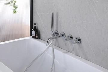 Смеситель Abber Wasser Kreis AF8130 для ванны с душем, хром  - фото 3