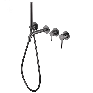 Смеситель Abber Wasser Kreis AF8130NG для ванны с душем, никель  - фото 2