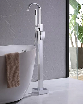 Смеситель Abber Wasserfall AF8615 напольный, для ванны с душем  - фото 2