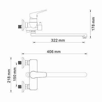 Смеситель Wasserkraft Lippe 4502L для ванны с душем  - фото 5