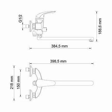 Смеситель Wasserkraft Rossel 2802L для ванны с душем  - фото 5