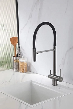 Смеситель Abber Wasser Kreis AF81141NG для кухонной мойки, никель  - фото 2