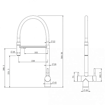 Смеситель Abber Wasser Kreis AF81141SP для кухонной мойки, сатин  - фото 3
