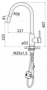 Смеситель BelBagno BB-LAM31B-IN для кухонной мойки  - фото 4
