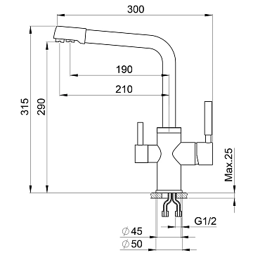 Смеситель Point PN3103W для кухонной мойки  - фото 2