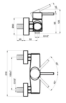 Смеситель Azario Tasco AZ15160631 для душа  - фото 2