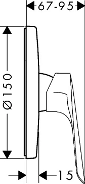 Смеситель Hansgrohe Logis 71608000 с внутренней частью, для душа  - фото 2
