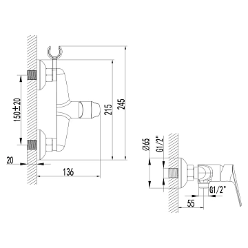 Смеситель Lemark Partner LM6559C для душа  - фото 3