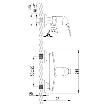 Смеситель Lemark Plus Advance LM1203C для душа  - фото 2