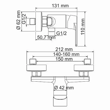 Смеситель Wasserkraft Dill 6102 для душа  - фото 5