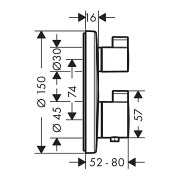 Термостат Hansgrohe Ecostat S 15757000 для душа  - фото 2