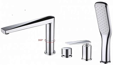 Смеситель Boheme Venturo 370 на борт ванны 
