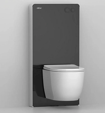 Система инсталляции для унитазов Abber AC0107MB внешнего монтажа, черная  - фото 2