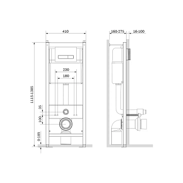 Система инсталляции для унитазов AM.PM Start I012703.0251 с кнопкой смыва  - фото 2
