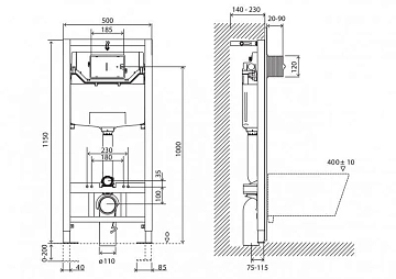 Система инсталляции для унитазов BelBagno BB001-120  - фото 3