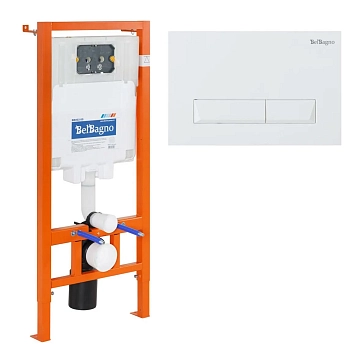 Система инсталляции для унитазов BelBagno BB002-80/BB009-MR-BIANCO с кнопкой смыва 