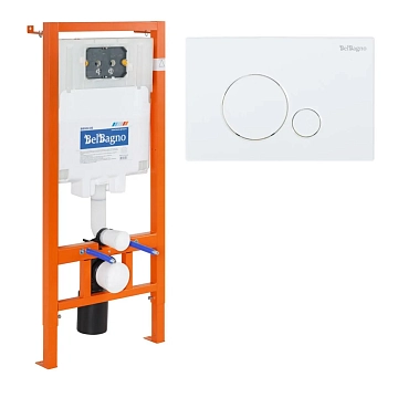 Система инсталляции для унитазов BelBagno BB002-80/BB014-SR-BIANCO с кнопкой смыва 