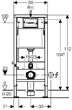Система инсталляции для унитазов Geberit Duofix UP100 458.103.00.1  - фото 3