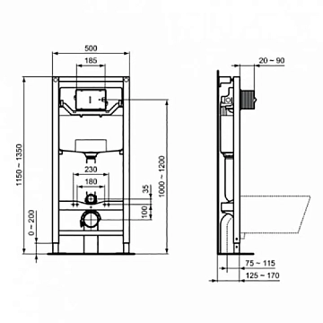 Система инсталляции для унитазов Ideal Standard Prosys R0309AA  - фото 5