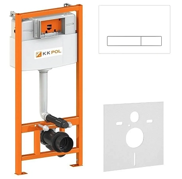 Система инсталляции для унитазов KK-POL Premium SET/M500/101/K белая кнопка 