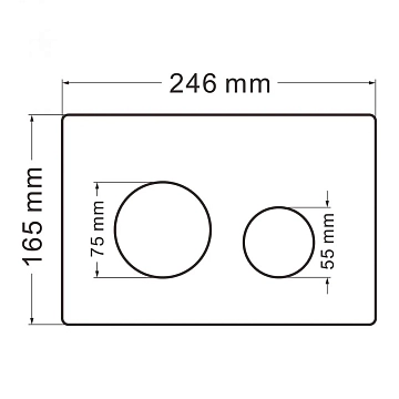 Кнопка смыва Abber AC0121MCH  - фото 2