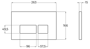 Кнопка смыва BelBagno BB044NERO черная матовая  - фото 2