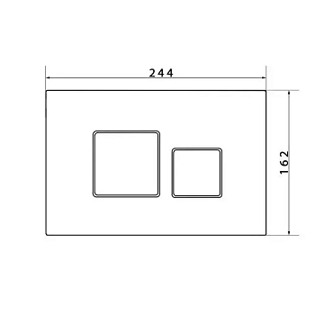 Кнопка смыва Caprigo Craft ABS CA004 хром  - фото 2