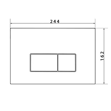 Кнопка смыва Caprigo Line ABS LA002 хром  - фото 2