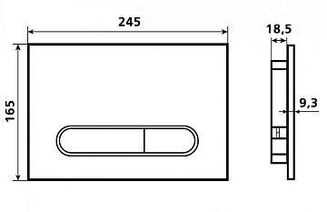 Кнопка смыва Esbano OVL-17MB  - фото 3