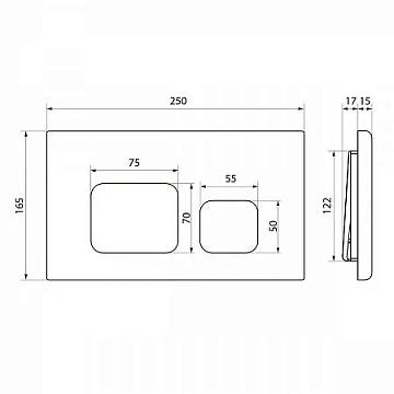 Кнопка смыва Point Афина PN44041BB бронза  - фото 4